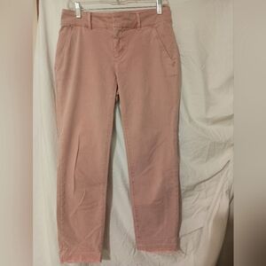 Loft Raw Hem Jean. Sz 2 Pink/Mauve